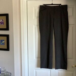 Pants from The Limited in gray charcoal with super thin white stripes